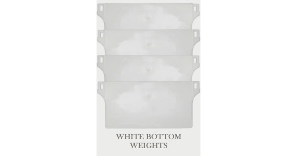 Vertical Blind Fabric Bottom Weight - White
