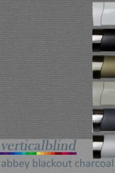 Abbey Blackout Charcoal Complete Vertical Blind