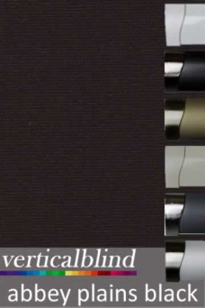 Abbey Plains Black Complete Vertical Blind