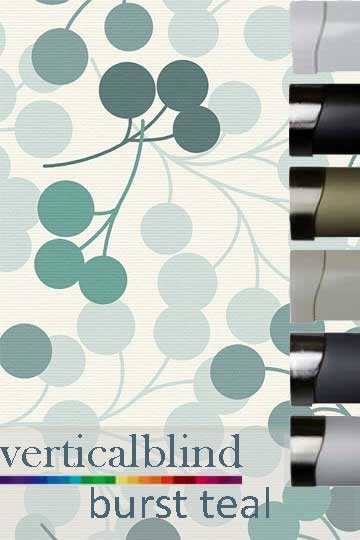 Burst Teal Complete Vertical Blind Burst Teal Complete Vertical Blind