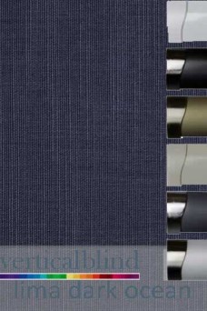 Lima Dark Ocean Complete Vertical Blind